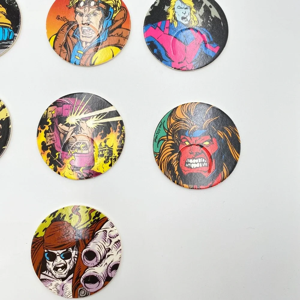 X-Men Marvel Pogs Lot of 10 Comics Comic Book 1994 90s Collectible Toy Biz‎